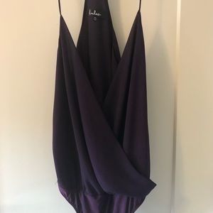 Purple crushed grape open chested body suit 🍇😍